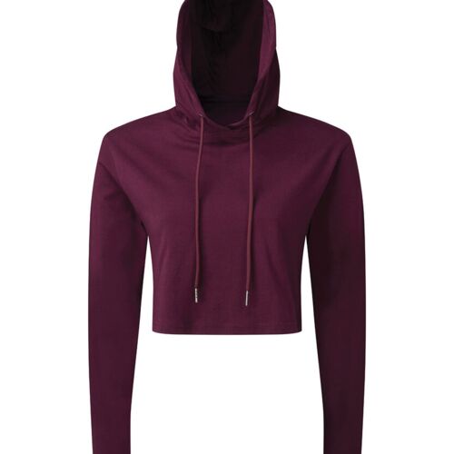 Women's TriDri® cropped hooded long sleeve t-shirt Thumbnail